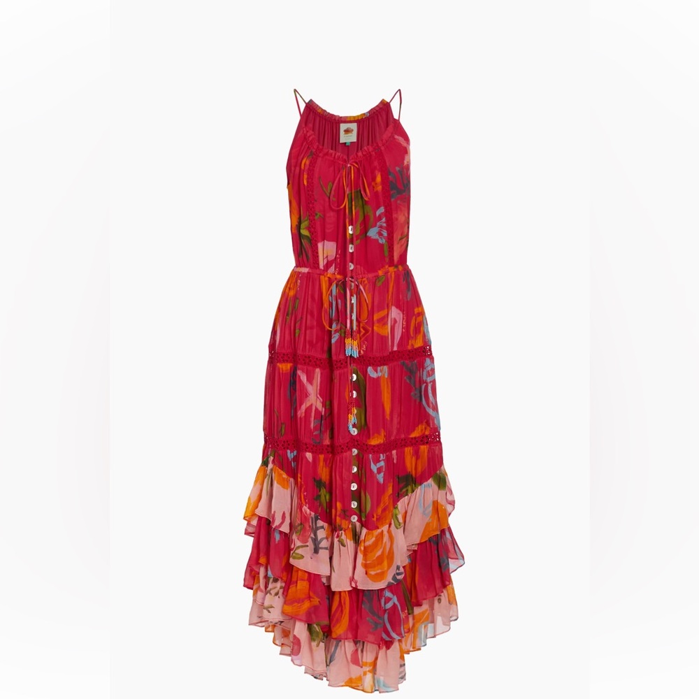 Farm Rio

Mixed Fruits Ocean Tiered Midi-Dress - Picture 4 of 13